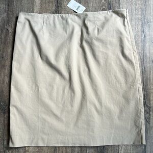 J. Jill Khaki Pencil Skirt Knee-Length Casual